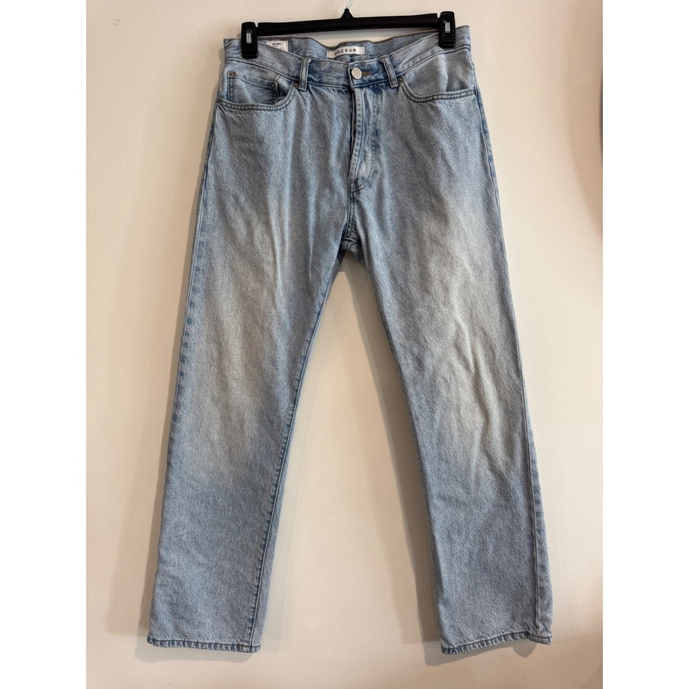 PacSun Straight Leg Jeans Mens 32x32 Light Wash Classic Denim